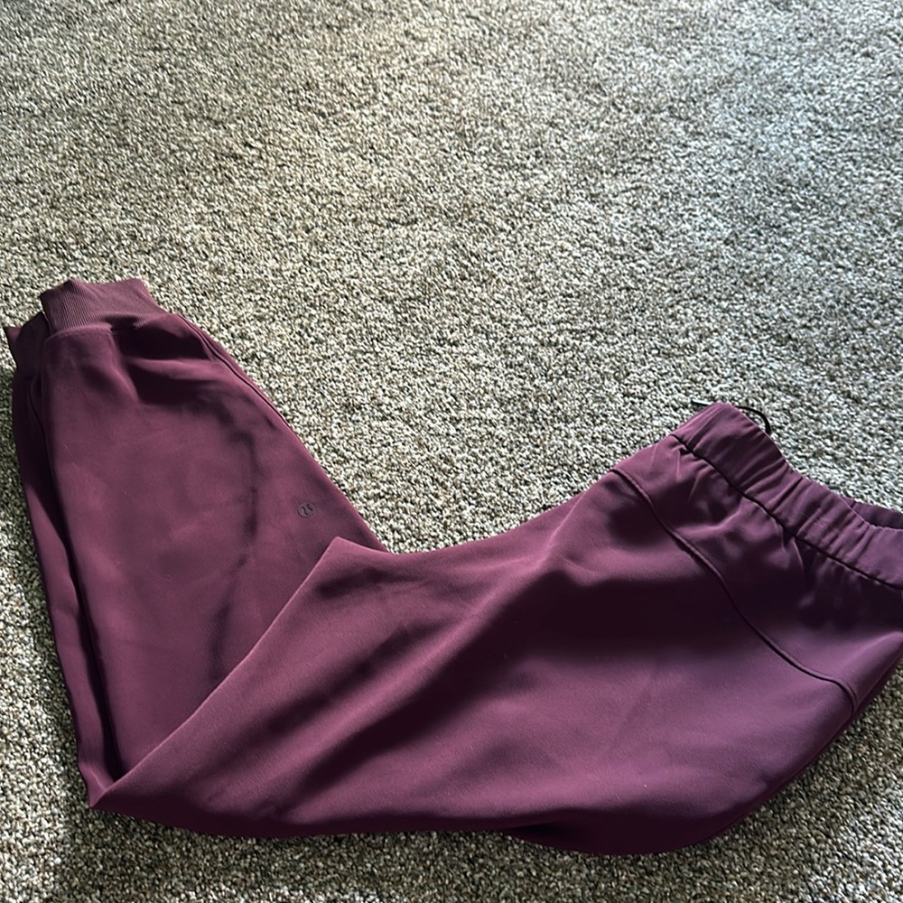Lululemon Maroon Jogger Pants Tie Waist